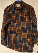 Duluth Trading Shirt Mens M Free Swingin Flannel Relaxed Fit Plaid Multi Color - £14.50 GBP