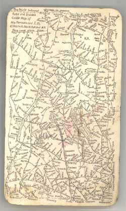 Longfellow's Place New Hampshire filling station 1926 map trade business card  Item image 2