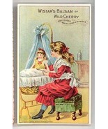 Wistar's balsam Wild Cherry Victorian trade card baby doll girl cradle m... - €12,05 EUR Wistar's balsam Wild Cherry Victorian trade card baby doll girl cradle m... - €12,05 EUR