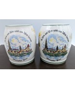 (2) Ulmer Keramik Ceramic Beer Stein Mug Munster Bier Hops Decor W Germa... - £35.30 GBP