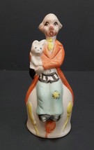 Vtg Clown Holding Puppy Porcelain Bell - £7.79 GBP