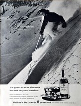 Walkers Deluxe 8 years old bourbon 1962 vintage print ad - $9.93