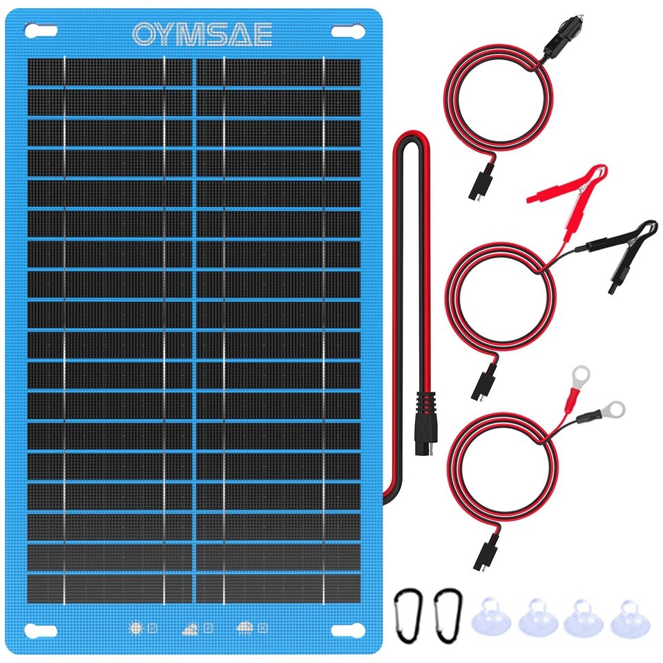 12W Battery Maintainer Solar Charger 12V Car Trickle Motorcycle Boat Tru... - $36.56