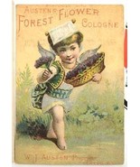Austen&#39;s Flower Cologne trade card Portland ME Oswego NY Victorian vintage  - €12,11 EUR