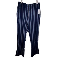 STONE ROW VOLCOM FUTURE ME STRIPE PANTS BLUE STRIPED HIGH WAISTED CROPPE... - £29.87 GBP