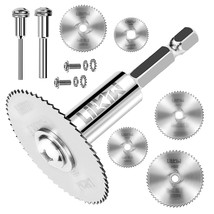 8Pcs Rotary Drill Saw Blades(With 1Pcs 1/4" Hex Shank,1Pcs 1/8" Round Shank,1Pcs - £17.29 GBP