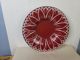 Celadon &amp; Oxblood  Bowl Lily Flower Indonesia 11 Inch Diameter - £35.23 GBP