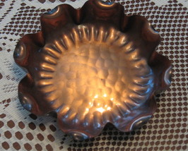  Georgian Hammered Copper Dish-Floral Design- 5 in. - $8.75