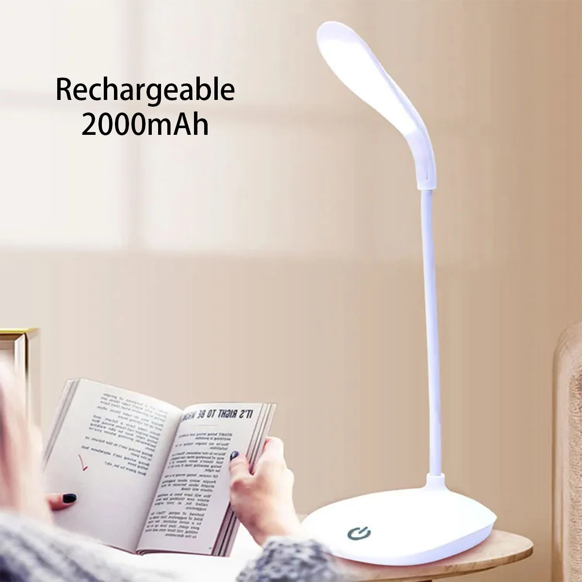 LED Desk Lamp USB Charging Bedside Lamp Study Eye Protection 3 Levels Br... - $7.93