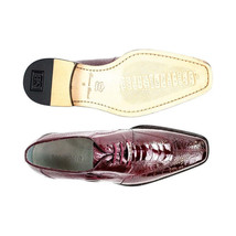 Belvedere Siena Men's Shoes Genuine Ostrich Lace Up Burgundy 1463 image 2