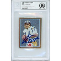Dan Fouts San Diego Chargers Signed 1982 Topps Beckett BGS On-Sticker Au... - $88.18