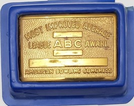 American Bowling Congress Most Improved Average League ABC Award Belt Buckle - $19.95