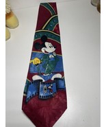 Disney Unlimited Mickey Mouse Men&#39;s Neck Tie Red Tugboat Vintage - $7.29