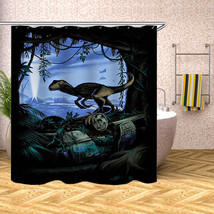 Jurassic Park Dinosaur Waterproof Shower Curtain Polyester Bathtub Decor Curtain - £13.13 GBP+