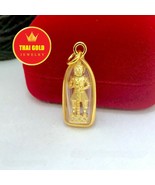 Thao Wessuwan Pendant With Hanger Amulet Buddha 18K Thai Yellow Gold Pla... - £28.18 GBP
