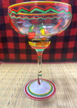 Delish Hand Painted Caliente Chili Pepper Margarita Glass - 2000&#39;s - $20.00