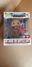 Funko Pop! MOTU He-man on Battle Cat Flocked #84 Targetcon Exclusive - £13.98 GBP