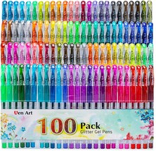 Glitter Gel Pens, 100 Color Glitter Pen Set for Making Cards, 30% More I... - £30.32 GBP