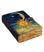 Vintage Leather Sun and Moon Printed Journal Diary with Buckle Lock Old ... - $928.21 MXN