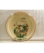 Vtg 1986 Long Family Redware Christmas Santa Claus Plate Platter 12&quot; Fle... - $47.95