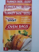 Home Smart Oven Bags Turkey Size - 3 Boxes Of 3 Bags Each Total 9 Oven Bags - $12.56