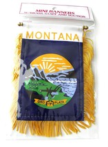 Montana Mini Polyester Us State Flag Banner 3 X 5 Inches - £4.49 GBP