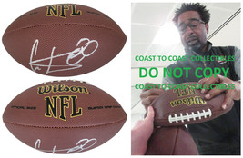 Cris Carter Vikings Philadelphia Eagles signed NFL football proof COA autograph - £158.26 GBP