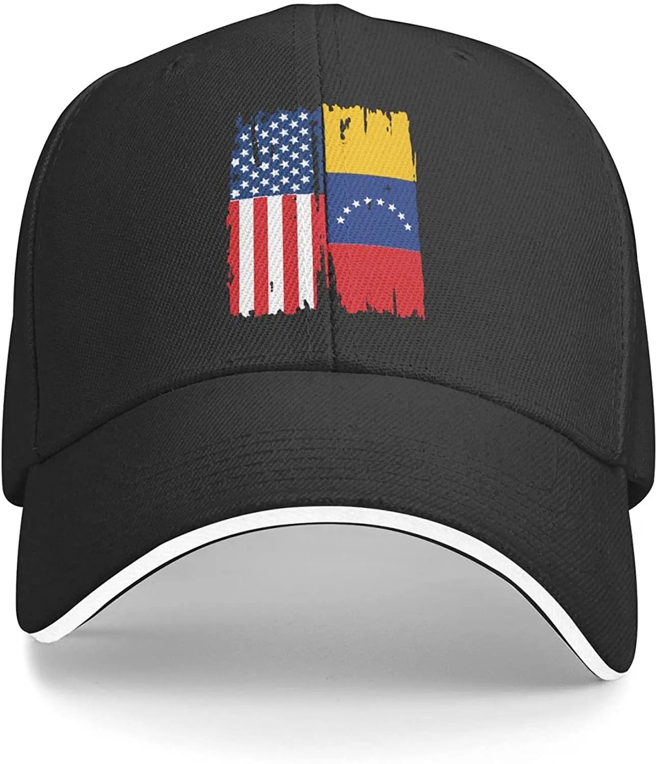 USA Venezuela Flag Unisex Dad Hat Adjustable Trucker Hat Casual Baseball Cap - £14.02 GBP