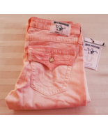 NWT True Religion Leggings Pink Skinny Jeans Size 27 Swarovski Crystals - £76.86 GBP