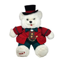 VINTAGE 1993 KMART CHRISTMAS WHITE TEDDY BEAR W/ OUTFIT STUFFED ANIMAL P... - £51.54 GBP