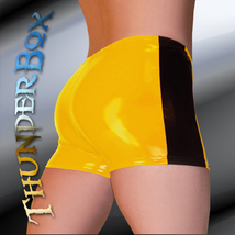 ThunderBox Golden Yellow & Glossy Black PVC Racer Shorts S, M, L, XL - $30.00