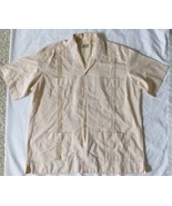 Vintage Maya Real Authentic Beige Pocket Beach Shirt Men&#39;s Sz 44 XXL - $15.13