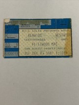 Fleetwood Mac Dec 8 1987 Concert Ticket Stub San Diego, Ca Sports Arena S Nicks - £23.46 GBP