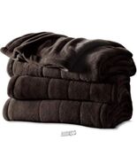 Sunbeam Heated Plush Electric Heat Blanket - Queen Size - WALNUT BROWN - $85.49
