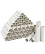 White Paper Cardboard Craft Tube Rolls (50 Pack) - £34.45 GBP