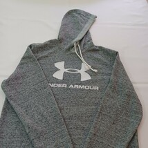 Under Armour Men's Gray Drawstring Hoodie Pullover Sweatshirt Size Medium image 9
