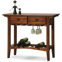 Leick Mission Wine Table with Storage Drawers, Russet Finish - £242.95 GBP