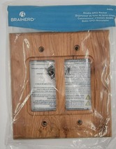Brainerd 64654 Medium Oak Wood Double GFCI Outlet Decorative Cover Wall ... - £7.06 GBP