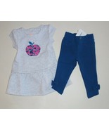 NWT Gymboree Toddler Girls Size 12-18 Months  Apple Dress Teal Jeggings NEW - £16.51 GBP