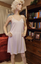 Vtg Sz 34/18&quot; White Vanity Fair Spin Slip Full Slip Chemise Gown Nightgo... - £13.78 GBP