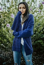 Free People High Hopes Cardigan Sweater Blue Nwt Size S - £68.15 GBP