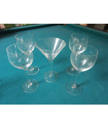 CRYSTAL 5 WINE GLASSES PAIR WITH SILVERPLATE STEM [130J] - $741.31 MXN