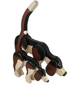 Set Of 2 Sniffing Dogs Beagle Or Hound Yard Art 19.5&quot; And 13&quot;  OBO - $65.00