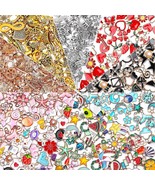 SANNIX 500Pcs Charms Bulk Wholesale Assorted Gold Plated Enamel Pendants  - $55.67 CAD