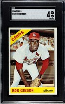 Bob Gibson 1966 Topps Baseball Card #320- SGC Graded 4 VG-EX (St. Louis Cardinal - £47.92 GBP