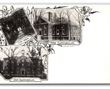 Multiview Vignette Gymnasium Old and New Andover MA UNP Private Mailing ... - $11.83