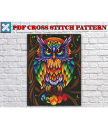 Owl Bird Counted PDF Cross Stitch Pattern Needlework DIY DMC - $6.88 CAD