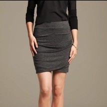 Banana Republic Ruched Gray Jersey Skirt Xl New W Tag - £49.54 GBP