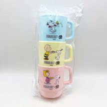KURA x PEANUTS Snoopy Stackable Plastic Drink Cup 3 piece Set Limited - New - £58.98 GBP