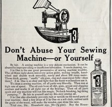1911 3 In 1 Sewing Machine Oil Cleaning Product Advertisement New York - £11.76 GBP